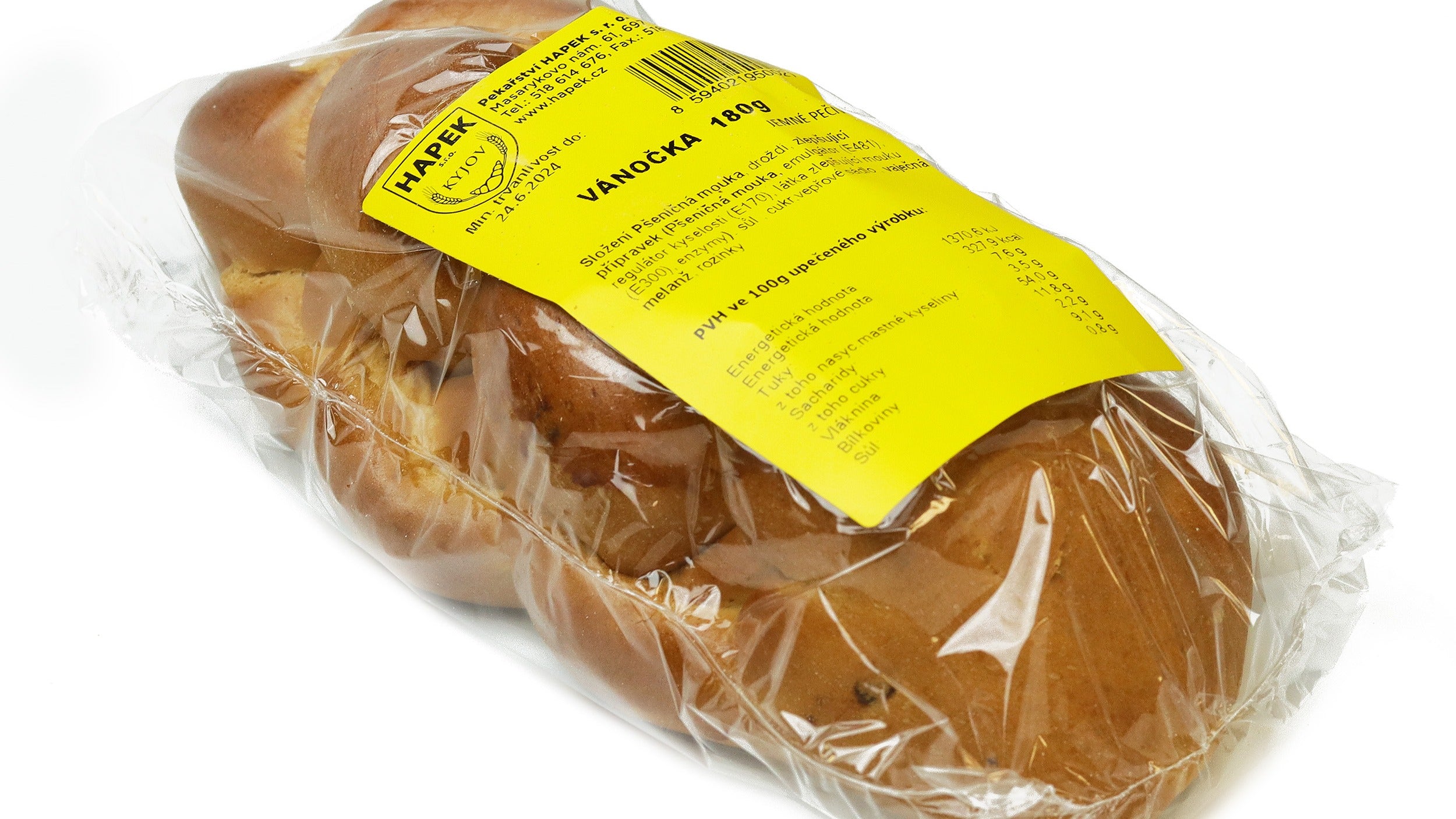 Vánočka s rozinkami malá (Hapek)