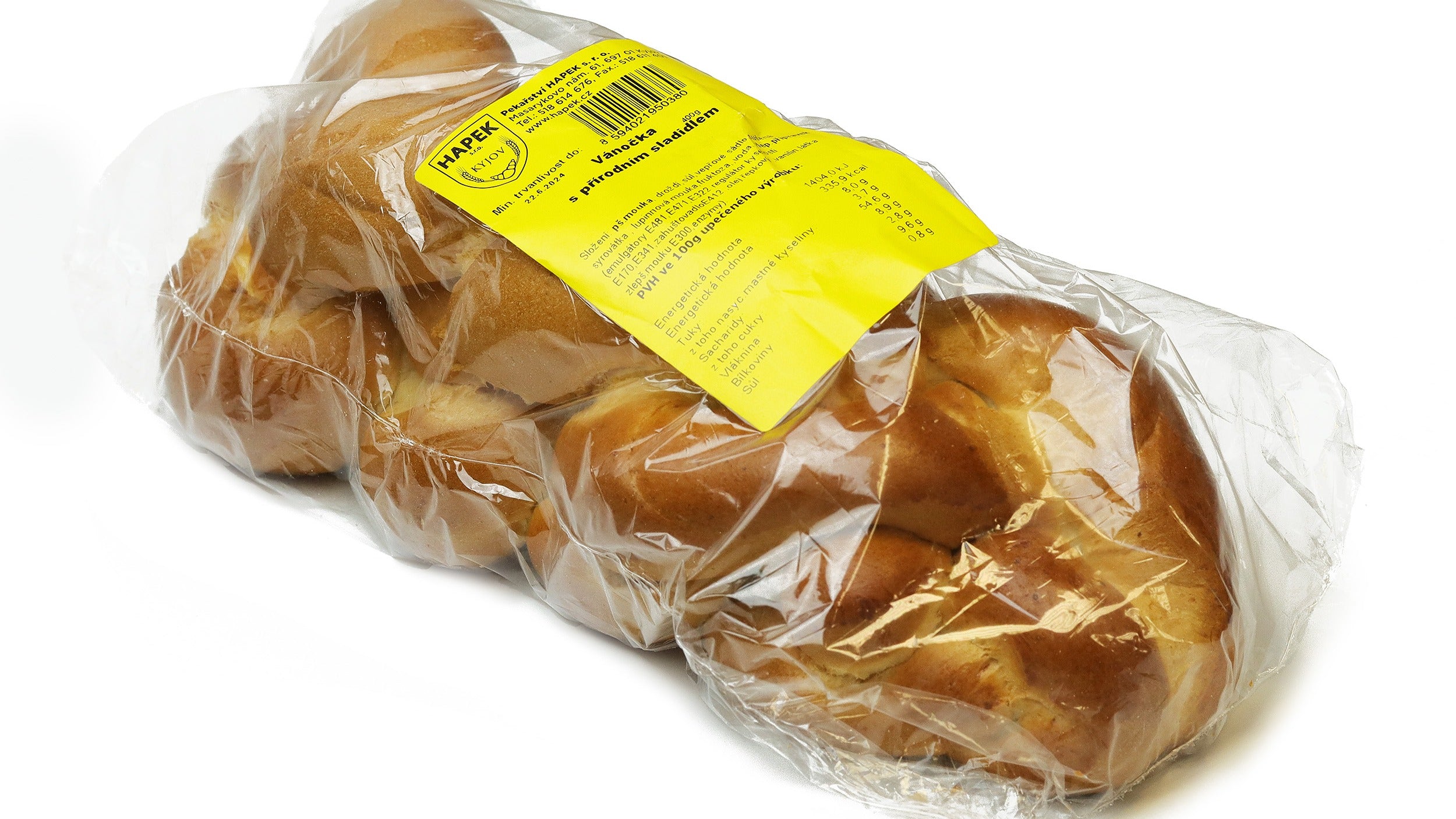 Vánočka se sladidlem (Hapek)